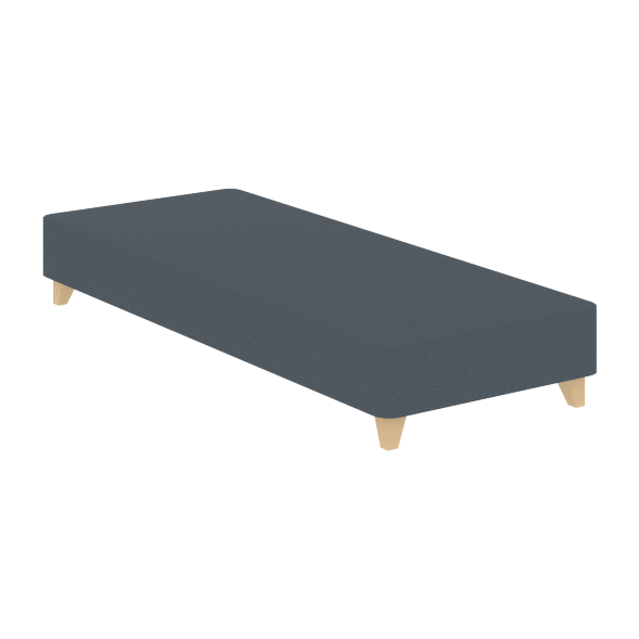 Кровать Бокс спринг со светлыми опорами BSL 820 серый 2000х800х200 MUAR в Москве 