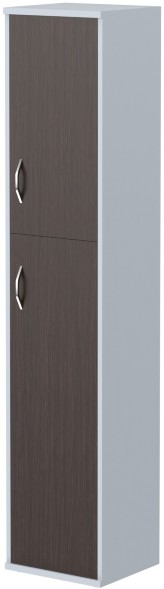 Шкаф колонка с глухой малой и средней дверьми СУ-1.8(R) Венге Магия/Металлик 406*365*1975 в Москве 