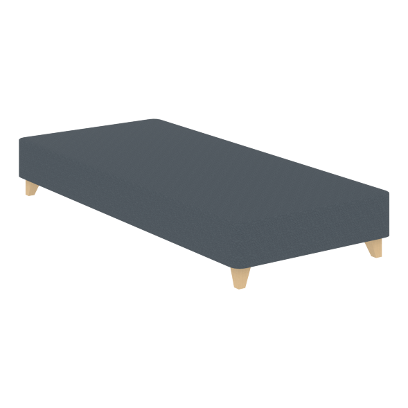 Кровать Бокс спринг со светлыми опорами BSL 920 серый 2000х900х200 MUAR в Москве 