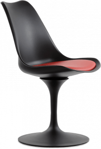Стул Tulip style черный с красной подушкой