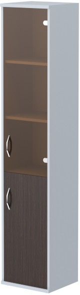 Шкаф колонка комбинированная СУ-1.2(R) Венге Магия/Металлик 406*365*1975