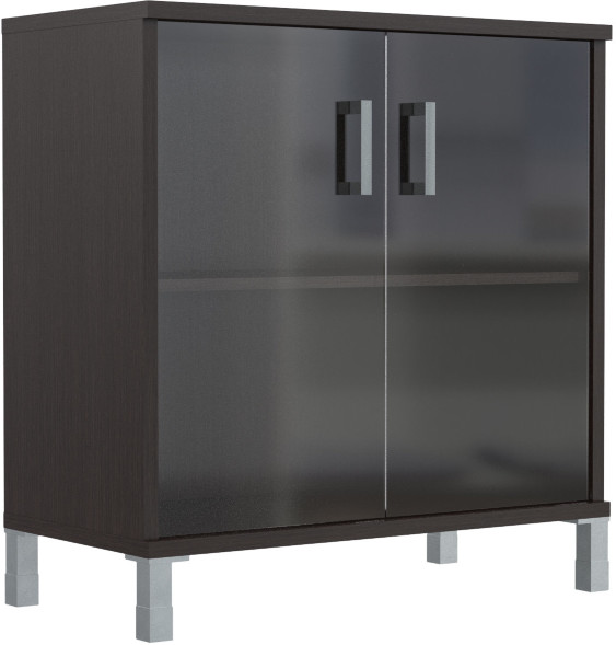 Шкаф низкий со стеклянными дверьми B 410.5 Венге Магия 900х450х920