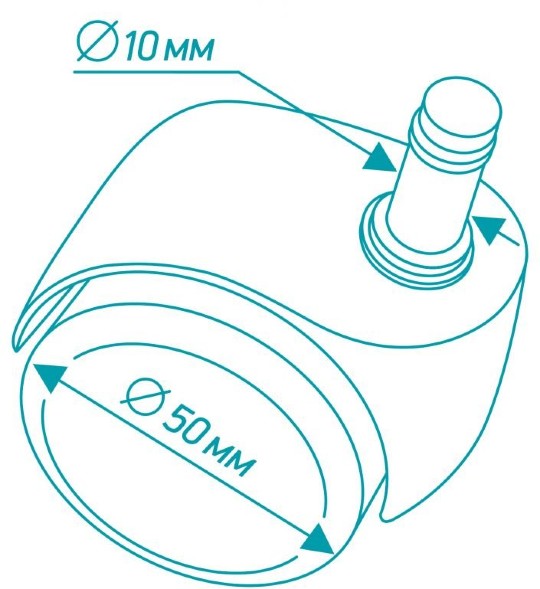 НАБОР КОЛЕС БЮРОКРАТ BRAKECASTORSETPU ЧЕРНЫЙ ДЛЯ ПАРКЕТА/ЛАМИНАТА