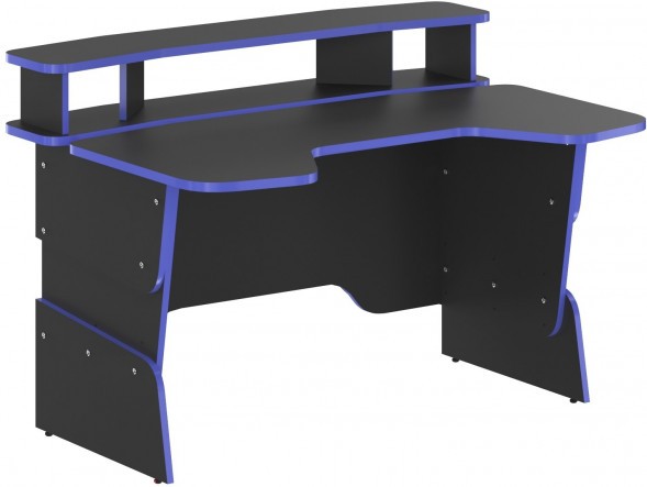 Стол компьютерный игровой STG 1390 Антрацит/Дельфт (Синий) 1360х1000х856/920/984	