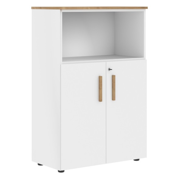 Шкаф с глухими малыми дверьми и топом FMC 80.3(Z) Белый премиум/Белый премиум 802х429х1213 FORTA