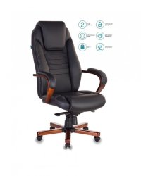 Кресло руководителя Бюрократ T-9923MAHOGANY/BLACK