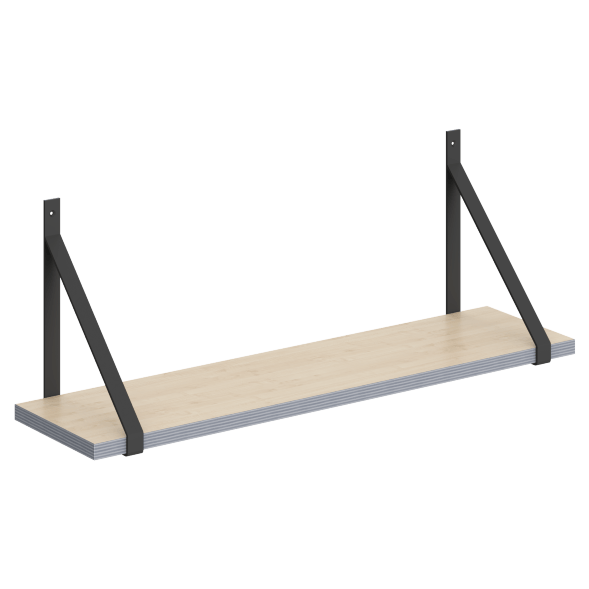 Полка с полкодержателями SH1-GINO 830х210х300 COFFEE в Москве 