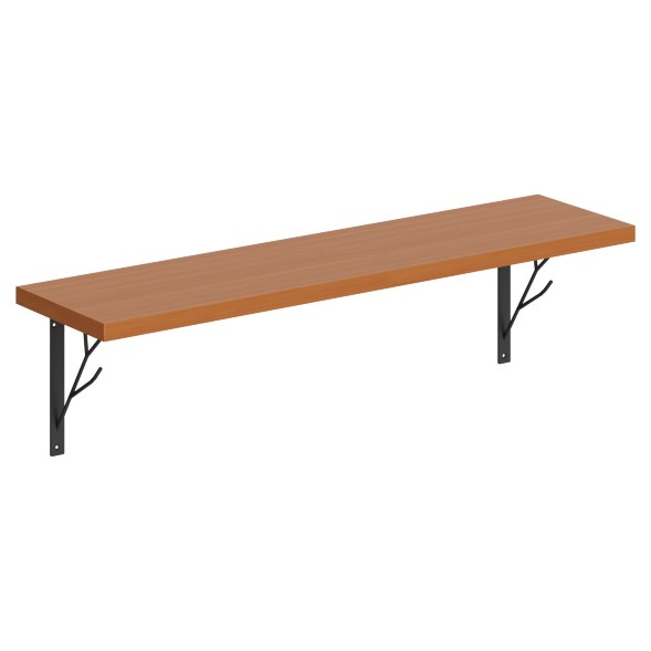 Полка с полкодержателями SH1-TREE 830х210х222 COFFEE в Москве 