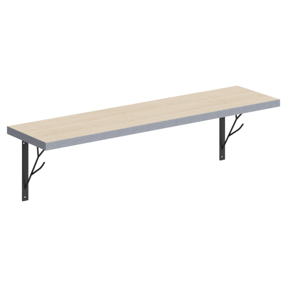 Полка с полкодержателями SH1-TREE 830х210х222 COFFEE в Москве 