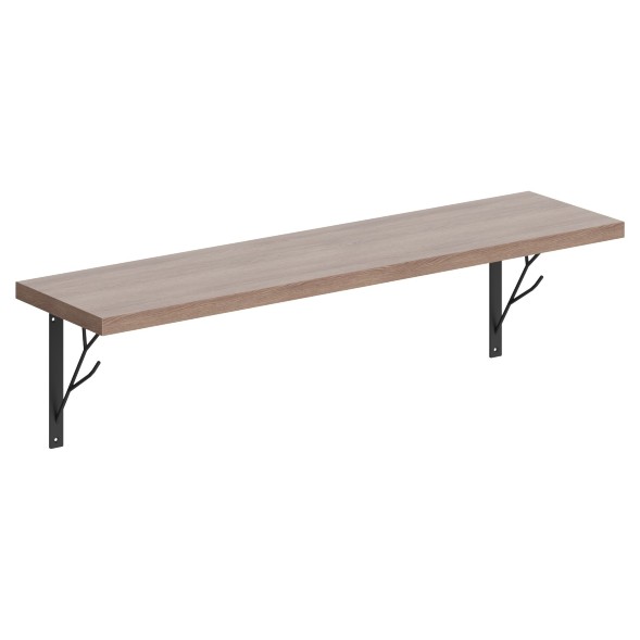 Полка с полкодержателями SH1-TREE 830х210х222 COFFEE в Москве 