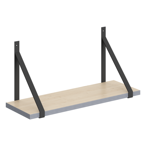 Полка с полкодержателями SH2-GINO 630х210х300 COFFEE в Москве 