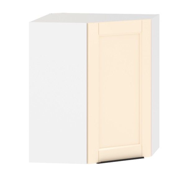 Шкаф угловой навесной с полкой MCHP 6072.1C Бежевый/Белый 600х600х720 SICILIA