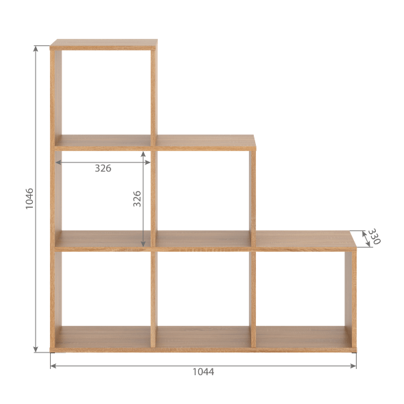 Стеллаж SH 1042 Дуб Сонома светлый 1044х330х1042 COMP в Москве 
