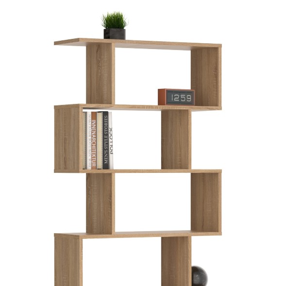 Стеллаж SH 7346 Дуб Сонома светлый 730х250х1416 COMP в Москве 