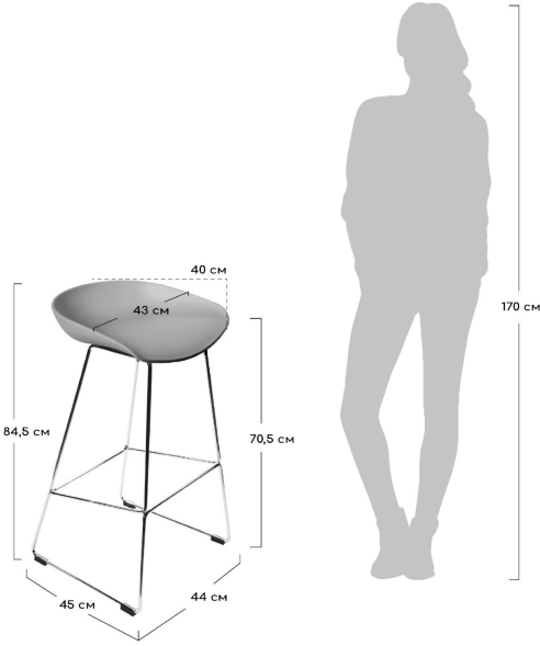 Стул барный Neo белый