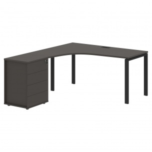 Стол эргономичный с тумбой EUCET 1518(L) 1560х1880х750 EDIS