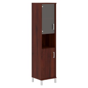 Шкаф-колонка высокая с малой стеклянной дверью и глухой B 431.10(L) 475х450х2054 BORN