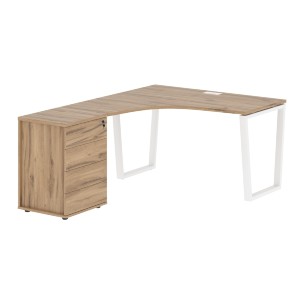 Стол эргономичный с тумбой EVCET 1318(L) 1360х1880х750 EDIS