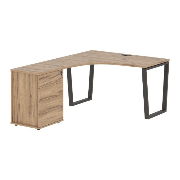 Стол эргономичный с тумбой EVCET 1318(L) 1360х1880х750 EDIS