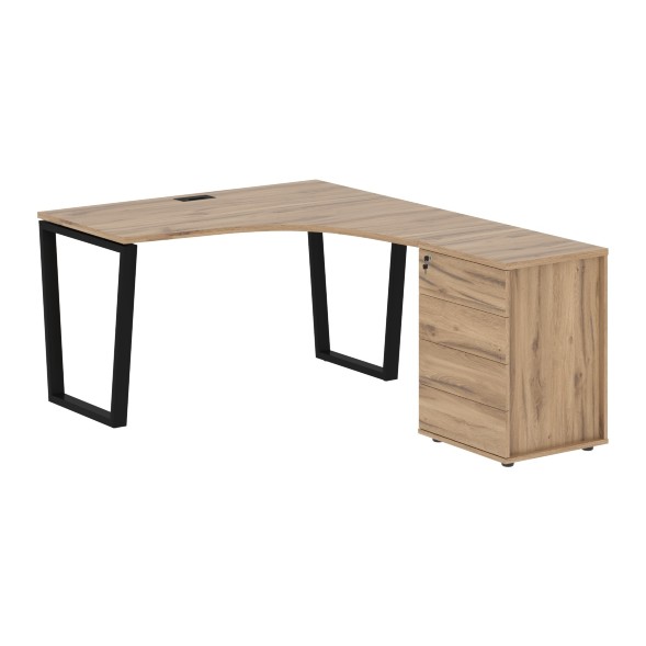 Стол эргономичный с тумбой EVCET 1318(R) 1360х1880х750 EDIS