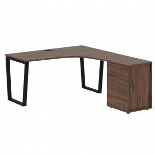 Стол эргономичный с тумбой EVCET 1518(R) 1560х1880х750 EDIS