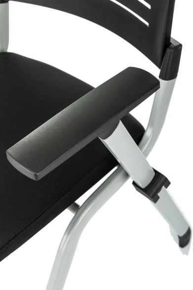 Стул Бюрократ X-Click черный на ножках металл серый