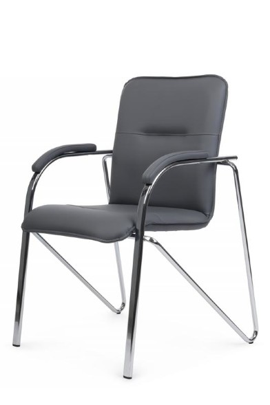 Стул Самба с мягкими подлокотниками SMB-01H Хром гальв