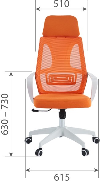 Кресло руководителя CHAIRMAN CH636 белый пластик