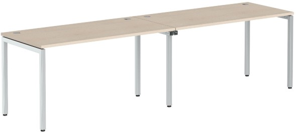 Стол 2-х местный XWST 2870 Бук Тиара/Алюминий 2800х700х750