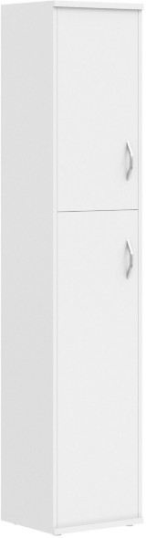 Шкаф колонка с глухой малой и средней дверьми СУ-1.8(L) Белый 406*365*1975 в Москве 