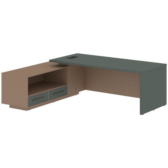 Стол руководителя с тумбой VCT 2319(L) 2300х1900х750 VELION